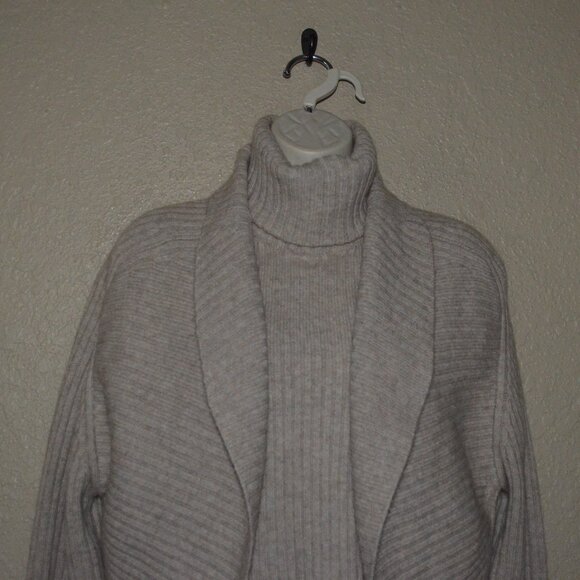 NWT Sz S Barbara Bui Oatmeal Two Piece Ribbed Sleeveless Turtleneck Card… - Picture 6 of 11